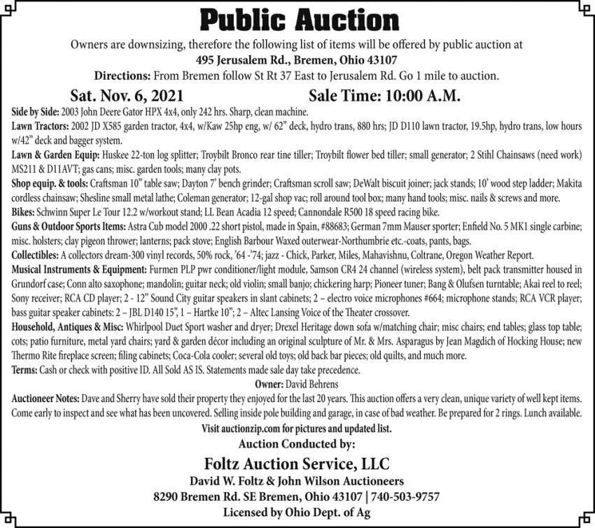 Auctions – Wilson Auctioneers